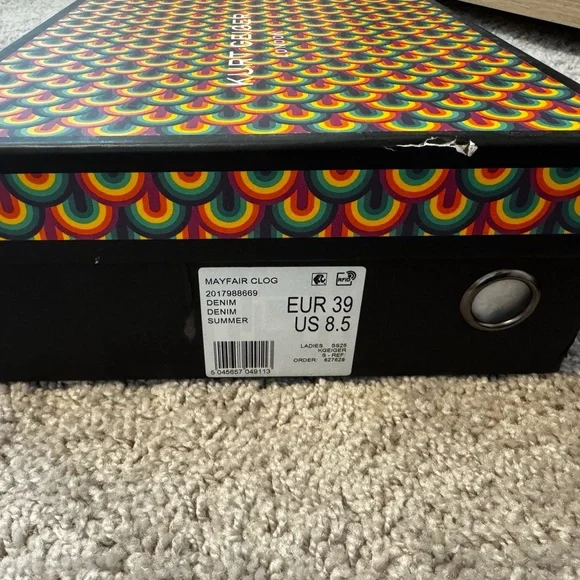 Kurt Geiger Women's Denim Blue Studded Clogs - Picture 11 of 11